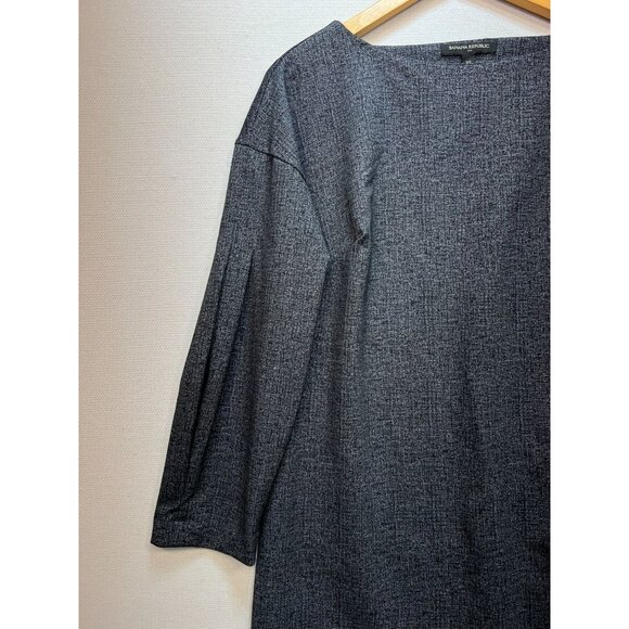 Banana Republic Women's Rayon Short Shift Dress Long Sleeve Size XS Gray Stretch - Picture 6 of 11